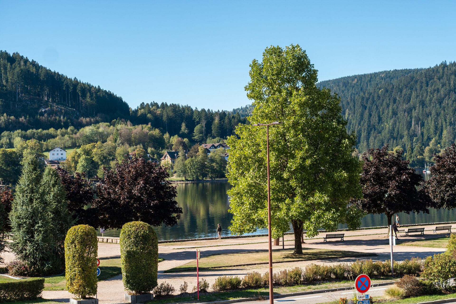 Le lac de Gérardmer et ses forêts vus depuis la chambre twin, hôtel La Réserve