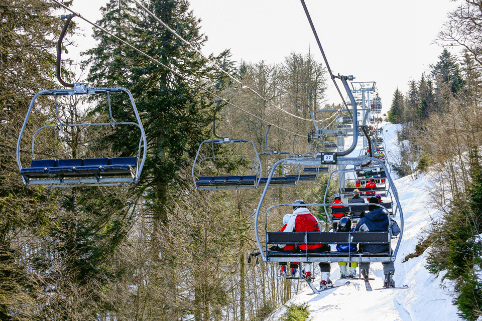 Télésiège de la station de ski de Gérardmer, à 10 min de l'hôtel La Réserve